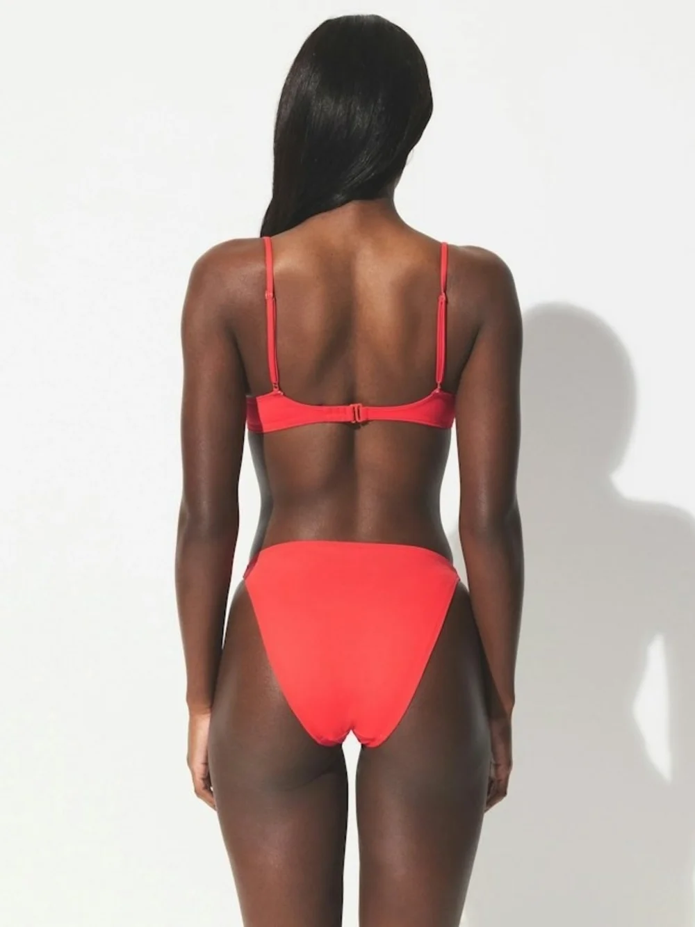 NWT SKIMS Iconic Swim Underwire Bikini Top Red Carmine Size 3 XS